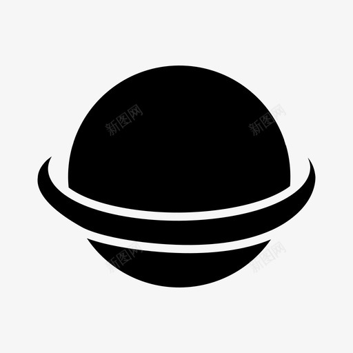 行星外太空土星图标svg_新图网 https://ixintu.com 土星 外太空 行星