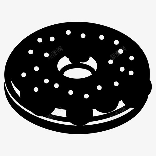 甜甜圈面包房甜食图标svg_新图网 https://ixintu.com 甜甜圈 甜食 面包房