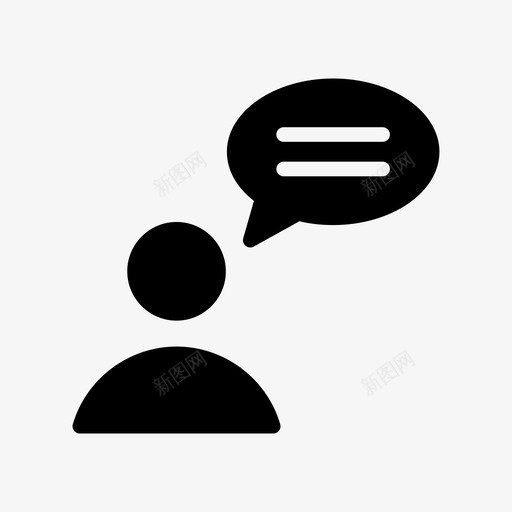 用户评论开发图标svg_新图网 https://ixintu.com 员工 开发 用户 艺术设计开发字形图标 讨论 评论