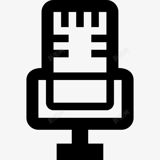 麦克风音频录音图标svg_新图网 https://ixintu.com 录音 粗轮廓 音频 麦克风