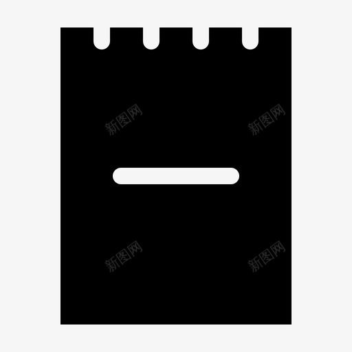 便笺删除减号记事本图标svg_新图网 https://ixintu.com 便笺删除 便笺字形 减号 记事本