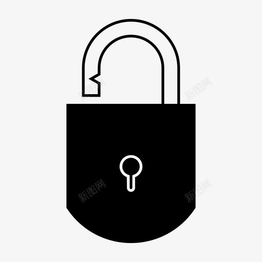 开锁钥匙挂锁图标svg_新图网 https://ixintu.com 安全锁 开锁 挂锁 钥匙