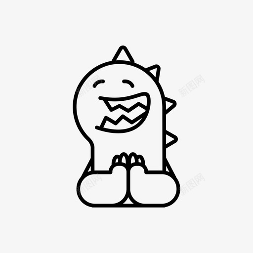 乞求表情怪物图标svg_新图网 https://ixintu.com 乞求 微笑 怪物 怪物表情 表情 请