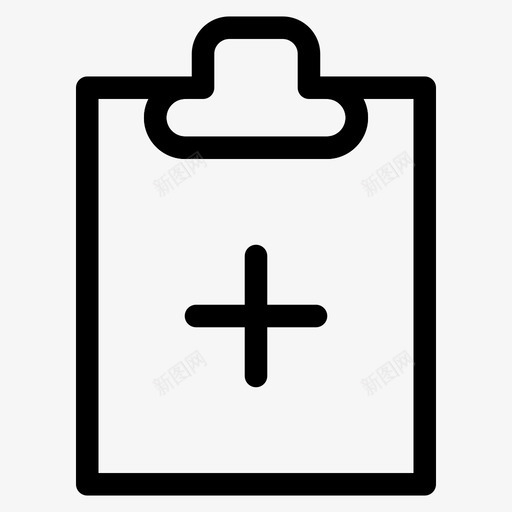 任务添加剪贴板加号图标svg_新图网 https://ixintu.com 任务 任务添加 剪贴板 加号