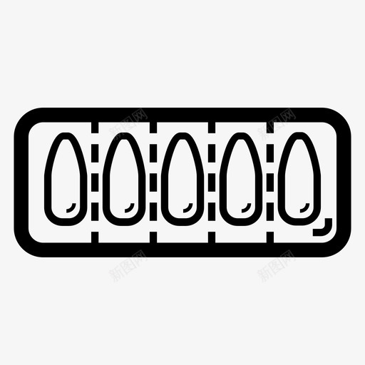 栓剂水泡药物图标svg_新图网 https://ixintu.com 栓剂 水泡 直肠 药物