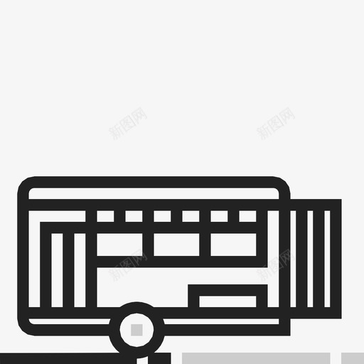 拖车驾驶道路图标svg_新图网 https://ixintu.com 拖车 旅行 道路 驾驶