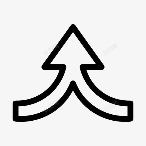 上箭头箭头合并图标svg_新图网 https://ixintu.com 上箭头 合并 箭头