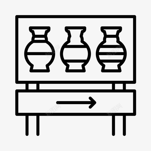 博物馆美术馆工艺品图标svg_新图网 https://ixintu.com 博物馆 历史 展览 工艺品 画廊和博物馆 美术馆