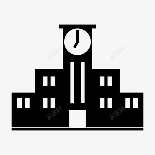 校舍学院教育图标svg_新图网 https://ixintu.com 大学 学院 教育 校舍