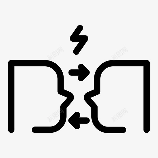 冲突办公室团队图标svg_新图网 https://ixintu.com 冲突 办公室 团队 工作 工作团队