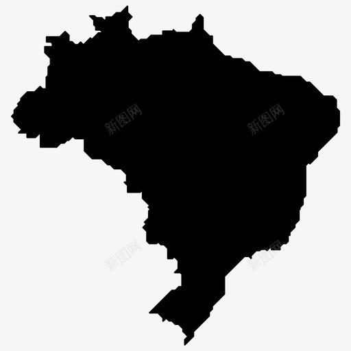 巴西地图地图集国家图标svg_新图网 https://ixintu.com 国家 地图集 巴西地图