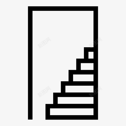 楼梯爬门图标svg_新图网 https://ixintu.com 入口 楼上 楼梯 爬 门