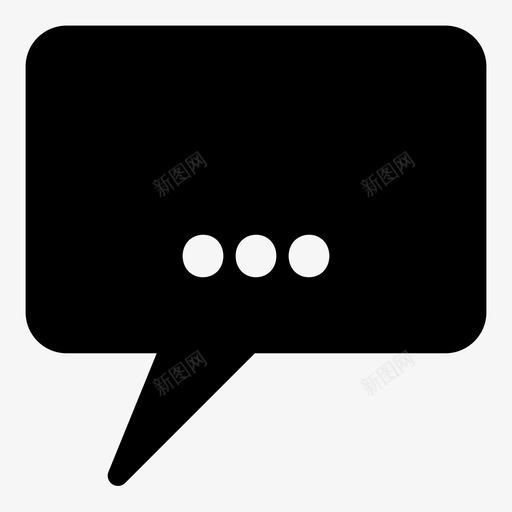 不回答泡泡圆点图标svg_新图网 https://ixintu.com 不回答 圆点 暂停 泡泡 说话 静音