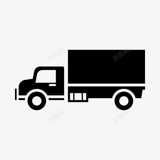 卡车货物交货图标svg_新图网 https://ixintu.com 交货 卡车 拖车 货物 车辆 运输
