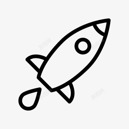 火箭商业宇宙飞船图标svg_新图网 https://ixintu.com 创业 商业 商务和金融线路图标 宇宙飞船 旅行 火箭