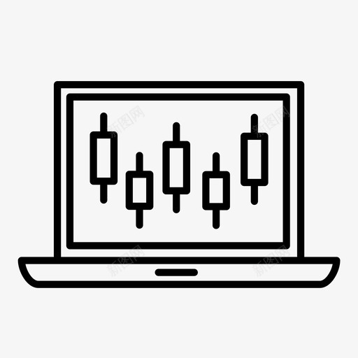 烛台图商务数据图标svg_新图网 https://ixintu.com 商务 图表 图表和图表线图标 数据 烛台图 笔记本电脑
