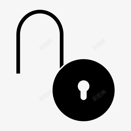 开锁钥匙挂锁图标svg_新图网 https://ixintu.com 保险箱 安全锁 开锁 挂锁 钥匙