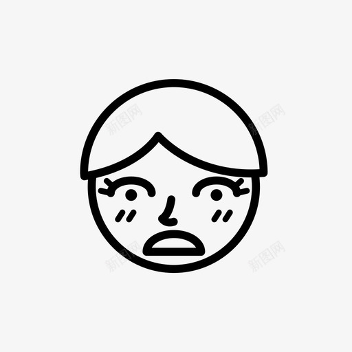 短发男孩情感图标svg_新图网 https://ixintu.com 人 女孩 情感 男孩 短发 脸 震惊