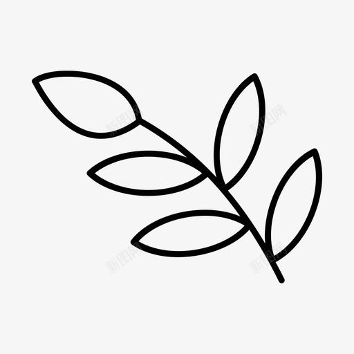 树枝树叶植物图标svg_新图网 https://ixintu.com 树 树叶 树枝 植物