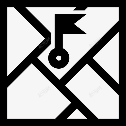 旗帜卫星地图城市目的地图标svg_新图网 https://ixintu.com 别针和旗帜 城市 旗帜卫星地图 目的地 街道