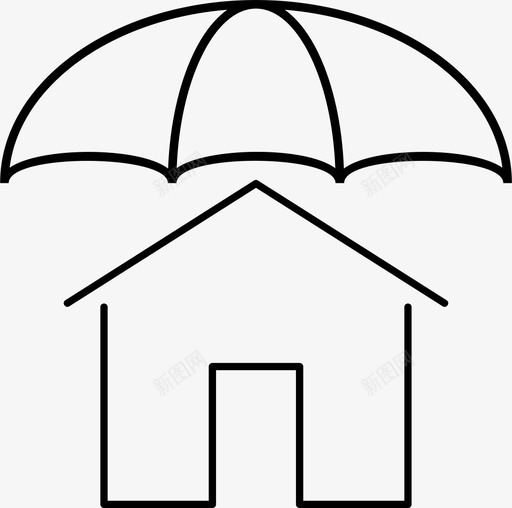 保险担保房屋保险图标svg_新图网 https://ixintu.com 保险 保险保证 房屋保险 担保
