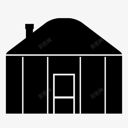 蒙古包野营帐篷图标svg_新图网 https://ixintu.com 小屋 帐篷 蒙古包 野营