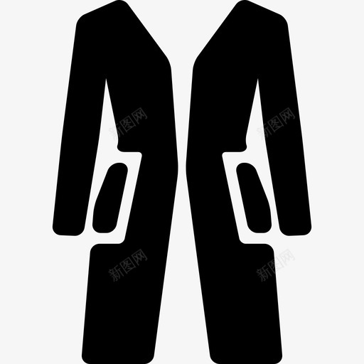 女士长夹克时尚我的衣柜图标svg_新图网 https://ixintu.com 女士长夹克 我的衣柜 时尚