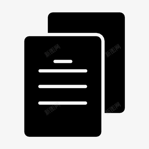 复印件纸张标牌图标svg_新图网 https://ixintu.com 复印件 文字 标牌 纸张