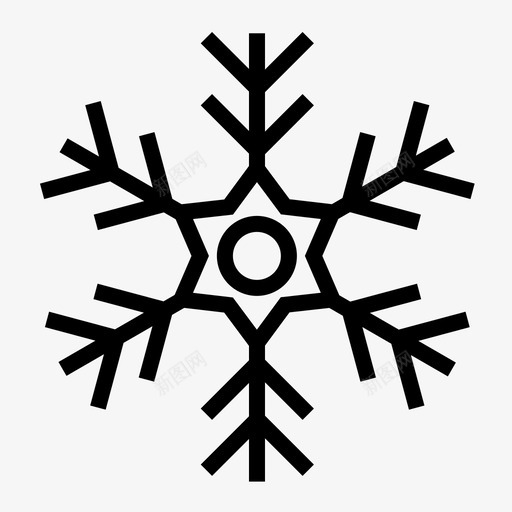 雪花空气寒冷图标svg_新图网 https://ixintu.com 冰 圣诞节 寒冷 空气 雪花
