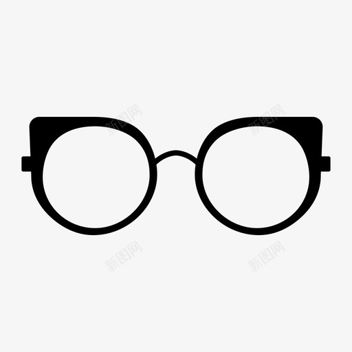 眼镜镜片外表图标svg_新图网 https://ixintu.com 外表 眼镜 视力 镜片