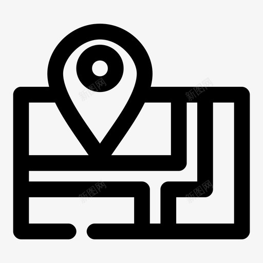 路线图地图位置图标svg_新图网 https://ixintu.com pin 位置 地图 导航 移动间隔粗体 路线图
