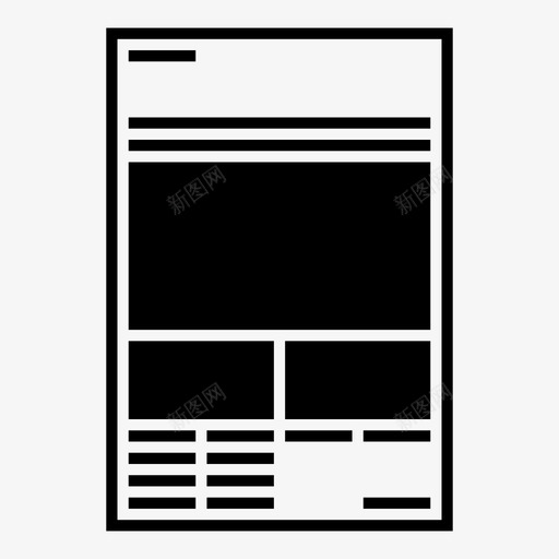 版面网格杂志图标svg_新图网 https://ixintu.com 报纸 杂志 版面 版面集合 网格 页面
