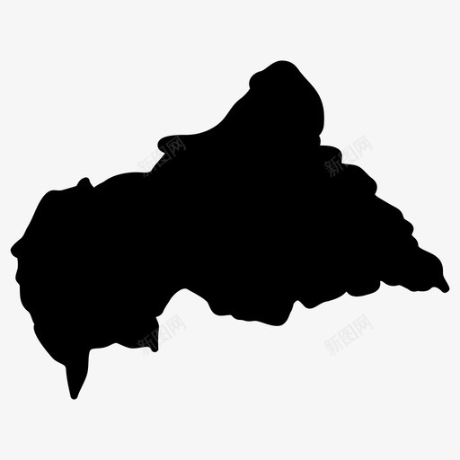 中非地图非洲国家地图填充图标svg_新图网 https://ixintu.com 中非地图 非洲国家地图填充