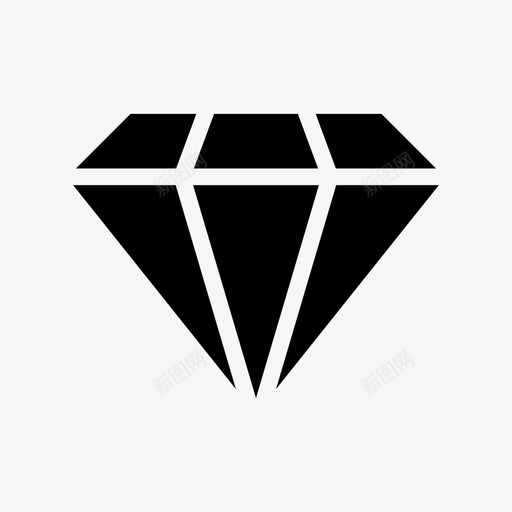 钻石商业金融图标svg_新图网 https://ixintu.com 商业 商务办公字形图标 珠宝 红宝石 金融 钻石
