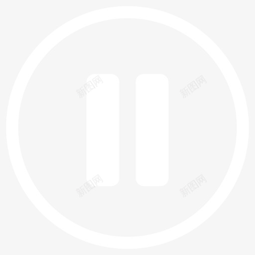 实心 暂停按钮 icon fffsvg_新图网 https://ixintu.com 实心 暂停按钮 icon fff