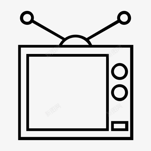 电视电子产品复古电视图标svg_新图网 https://ixintu.com 复古电视 电子产品 电视 电视机