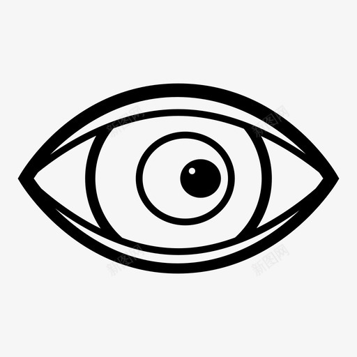 向右看眼睛光学图标svg_新图网 https://ixintu.com 光学 向右看 眼睛 知觉 视觉 视野