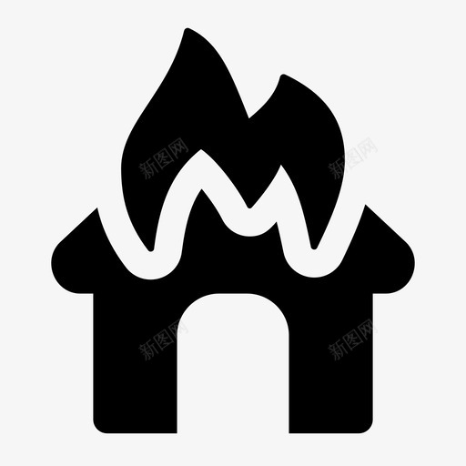房子燃烧灾难图标svg_新图网 https://ixintu.com 家 房子 房子起火 火灾 火焰 灾难 燃烧 飞人图标灾难雕文