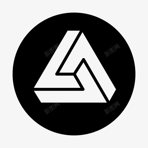 不可能形状彭罗斯三角形状图标svg_新图网 https://ixintu.com 不可能形状 几何不可能形状 形状 彭罗斯三角