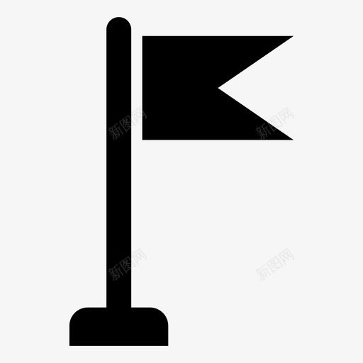 旗帜目标点图标svg_新图网 https://ixintu.com 信号旗 旗帜 点 目标