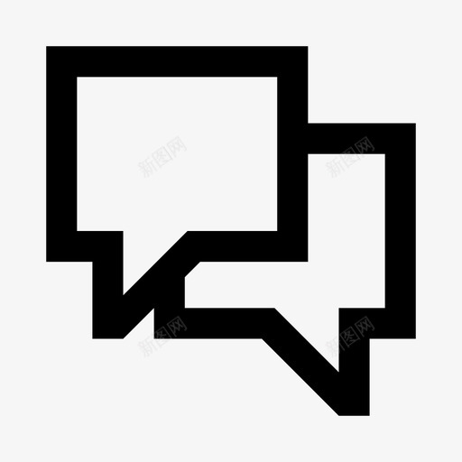 聊天泡泡通信消息图标svg_新图网 https://ixintu.com 交谈 消息 线路 聊天泡泡 语音泡泡 通信