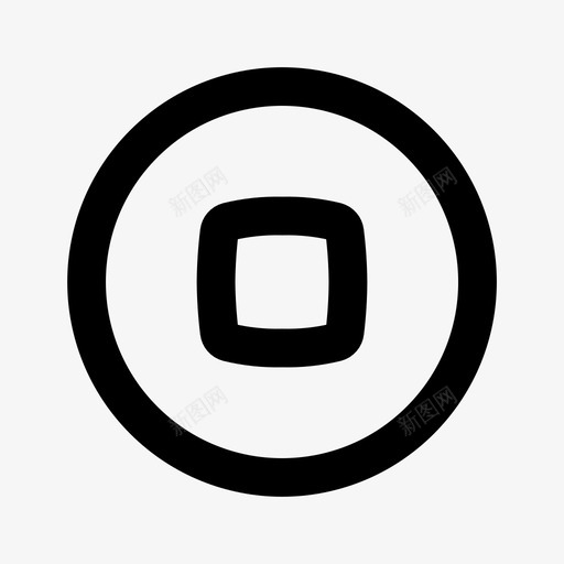 铜版硬币货币图标svg_新图网 https://ixintu.com 付款 可爱的游戏图标 硬币 货币 铜版