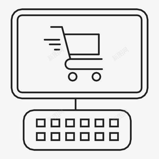 网店电脑图标svg_新图网 https://ixintu.com 电脑 网店