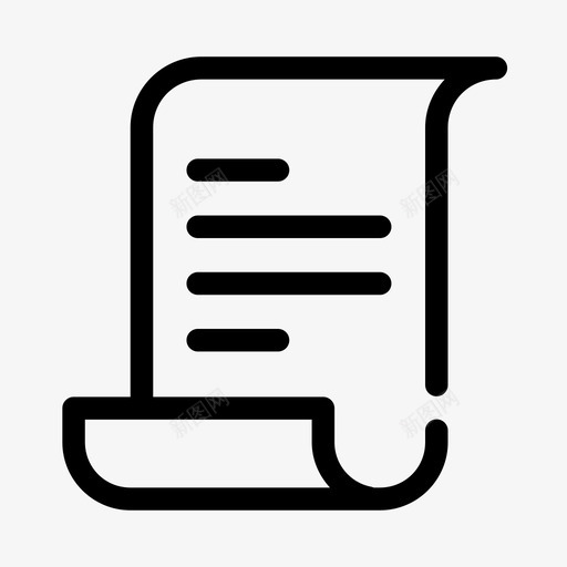 发票单据纸张图标svg_新图网 https://ixintu.com 单据 发票 收据 纸张 营销