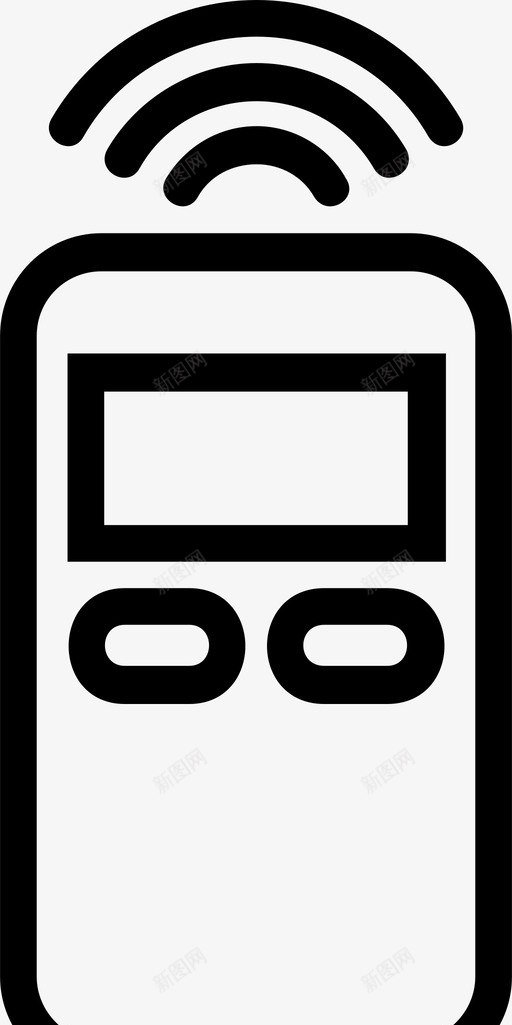 遥控空调距离图标svg_新图网 https://ixintu.com 空调 范围 距离 遥控