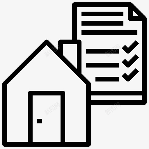 房屋出租房产房屋图标svg_新图网 https://ixintu.com 房产 房屋 房屋出租