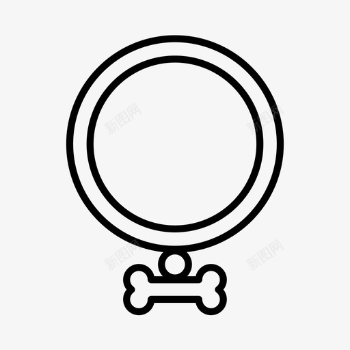 项圈狗狗项圈图标svg_新图网 https://ixintu.com 宠物 宠物店 狗 狗项圈 项圈