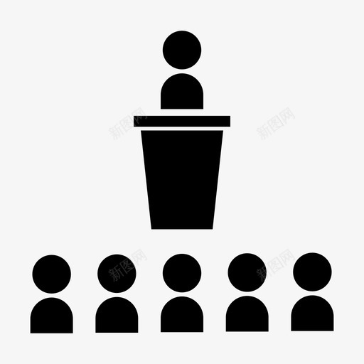 演讲课堂课程图标svg_新图网 https://ixintu.com 学习 演讲 演讲者 老师 课堂 课程
