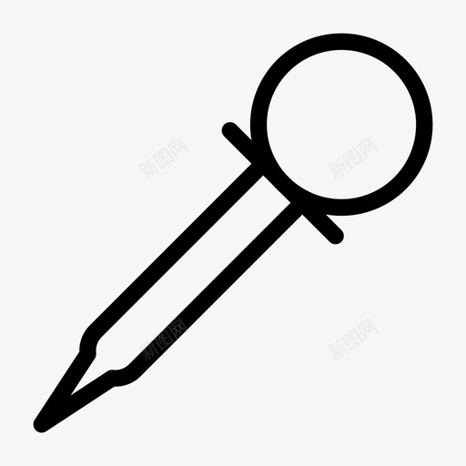 滴管医疗吸管图标svg_新图网 https://ixintu.com 医疗 医疗线图标 吸管 滴管
