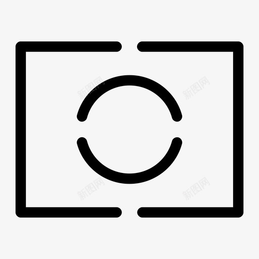 部分测光相机相框图标svg_新图网 https://ixintu.com 摄影2介质 照片 相机 相框 部分测光